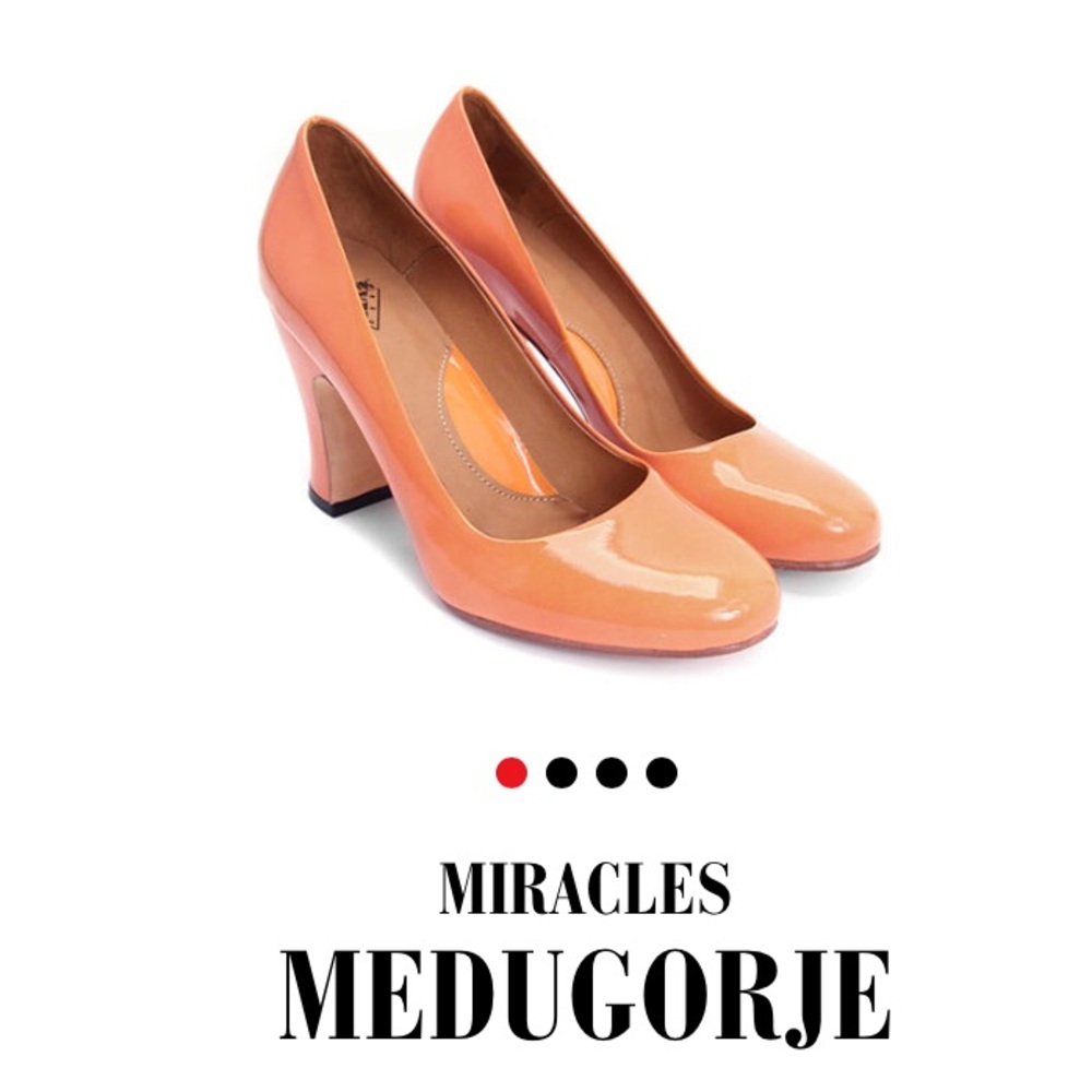 Orange Fluevog heels, size 8